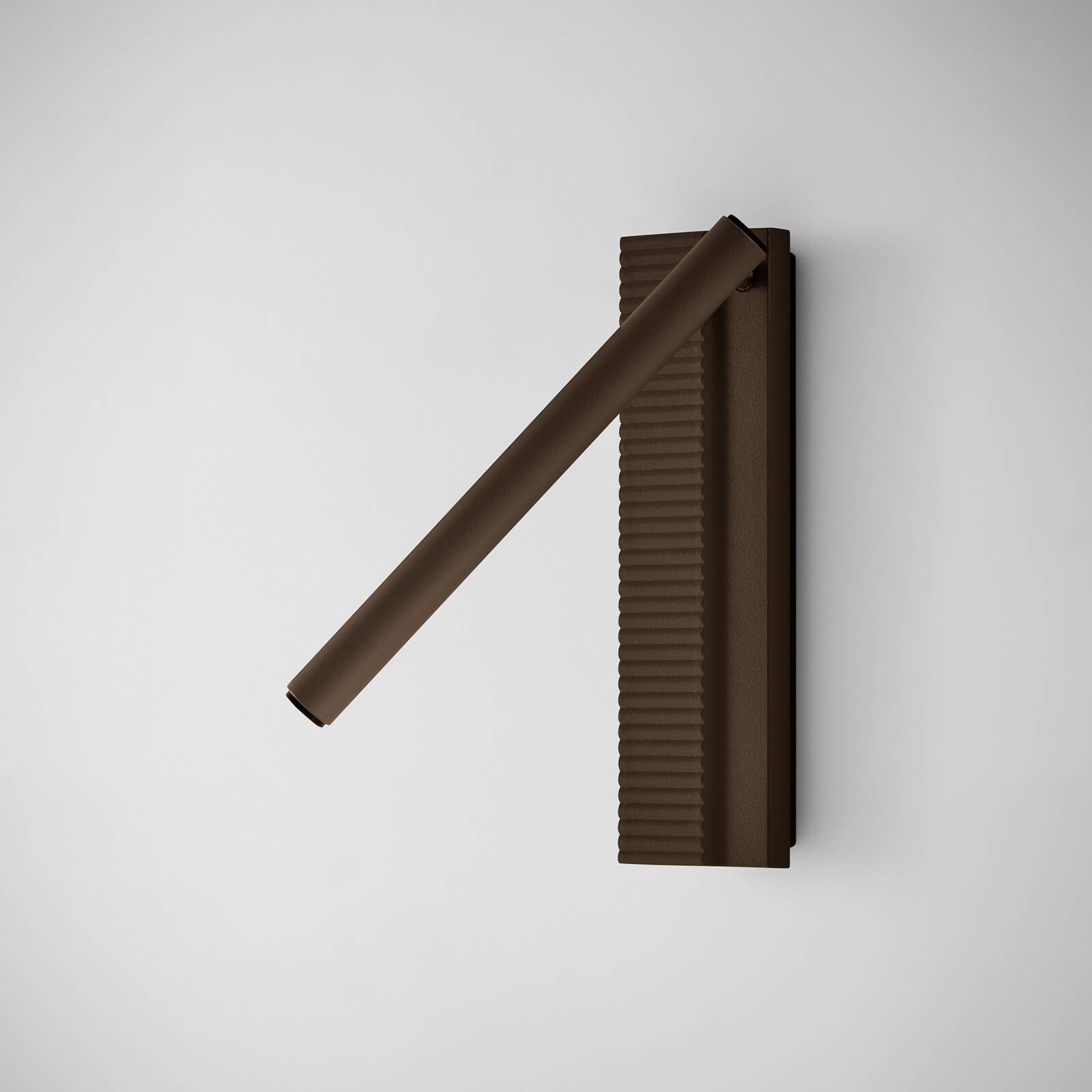 Bover LED nástenné svetlo Arid A/03 hnedé, hliník, 2 700 K