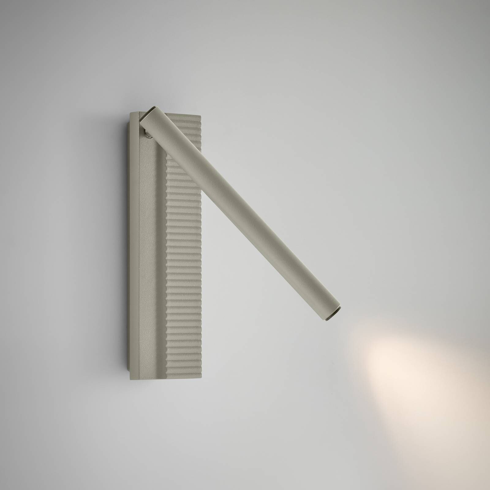 Bover LED nástenné svetlo Arid A/02 sivá, hliník, 2 700 K