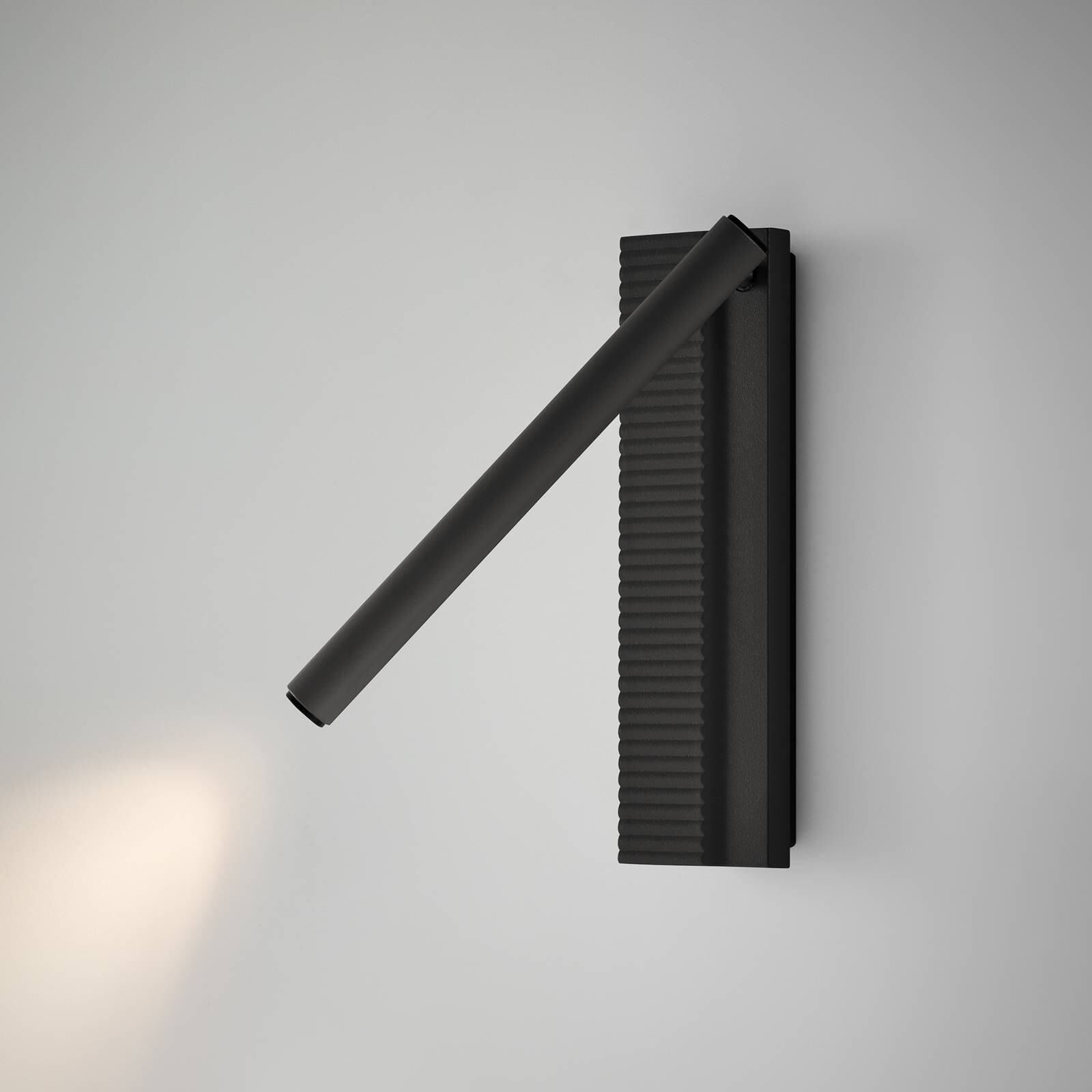 Bover LED nástenné svetlo Arid A/03 čierne, hliník, 2 700 K