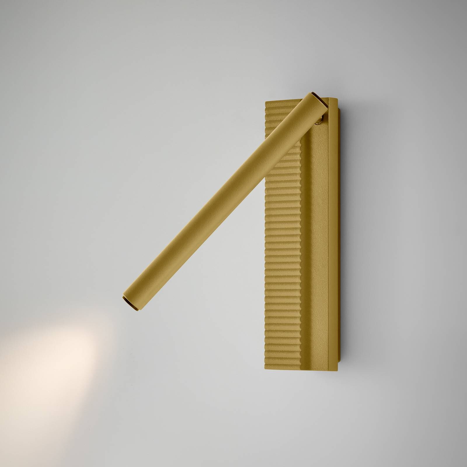 Bover LED nástenné svetlo Arid A/03 pieskovo žlté, hliník, 2 700 K