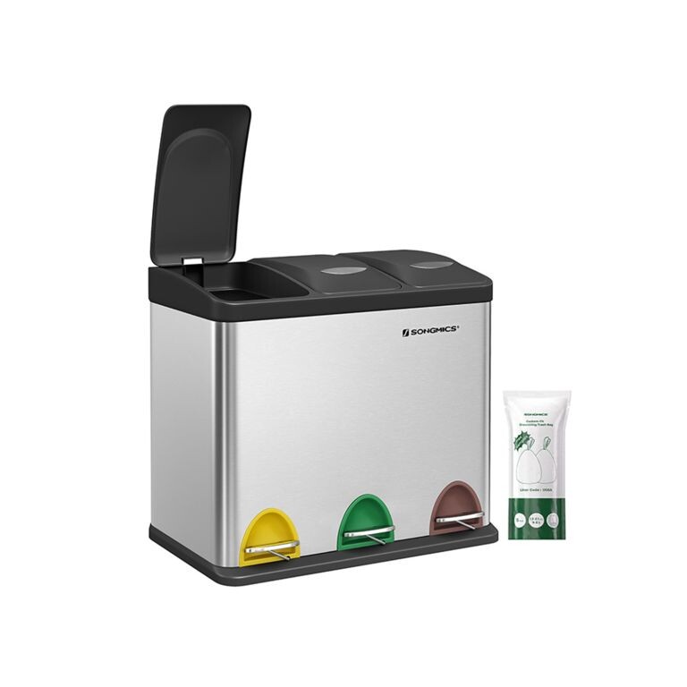 Odpadkový kôš na triedený odpad 24 l, nerez, 3 sekcie