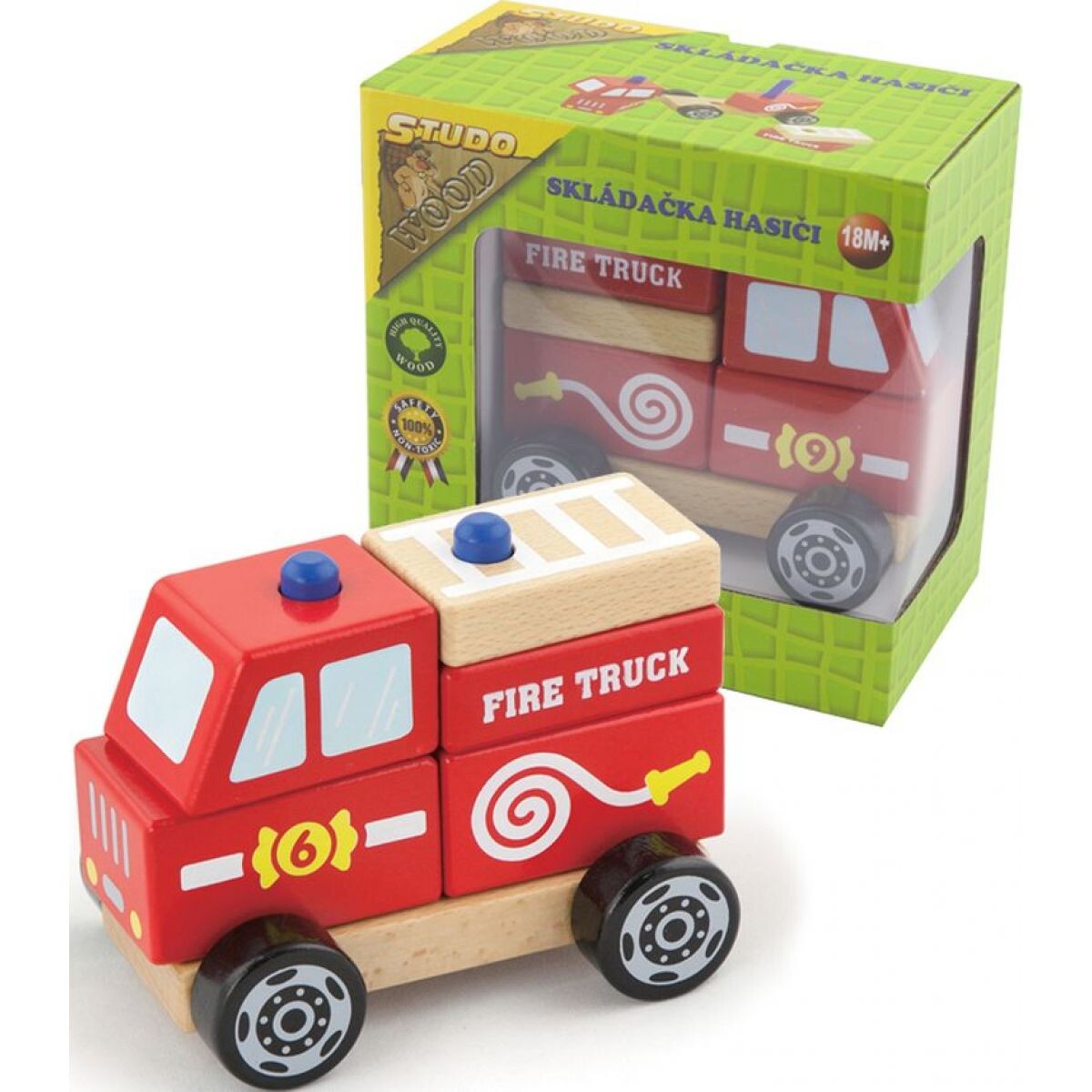 HM Studio Study Wood Hasiči skladacie auto