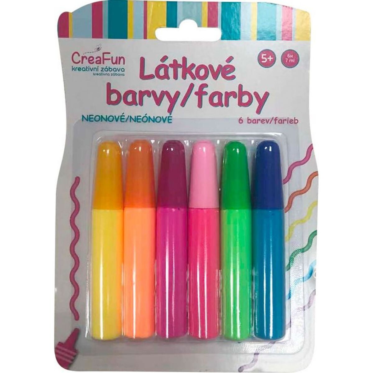 HM Studio Látkové farby sada neón 6 ks