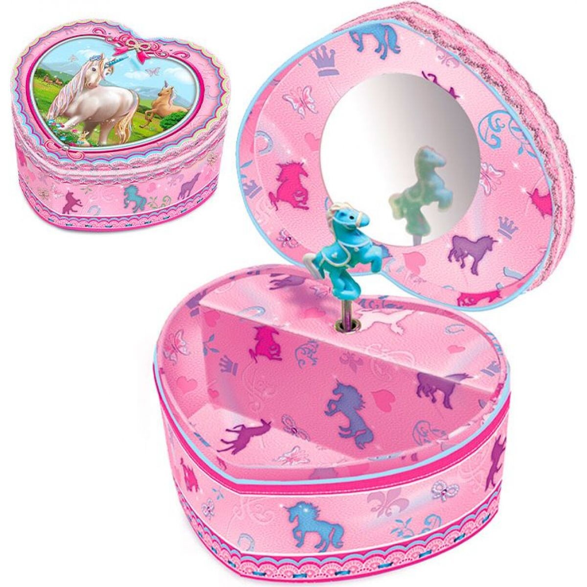 HM Studio Šperkovnica s hudbou na naťahovanie v tvare srdca