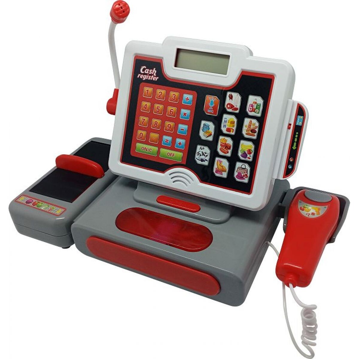 HM Studio Detská Pokladnica digitálne bielo-šedá