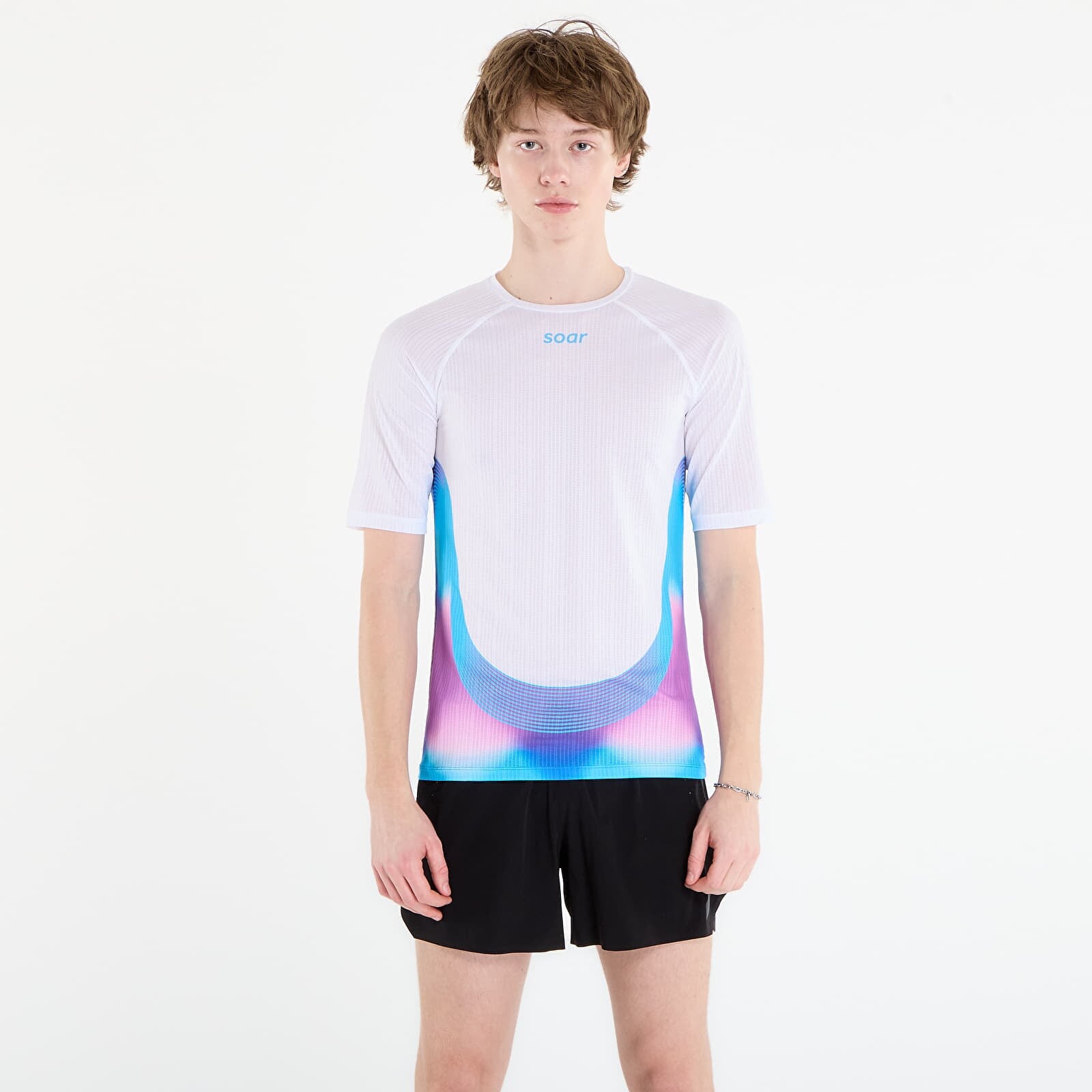 Tričko SOAR Race Tee White/ Magenta Blue L