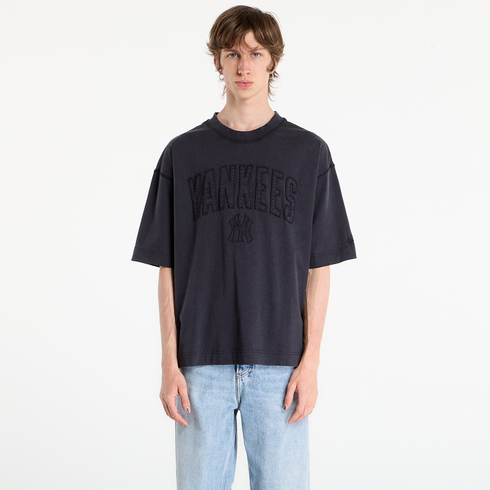 Tričko New Era MLB Washed Boxy Tee New York Yankees UNISEX Black L