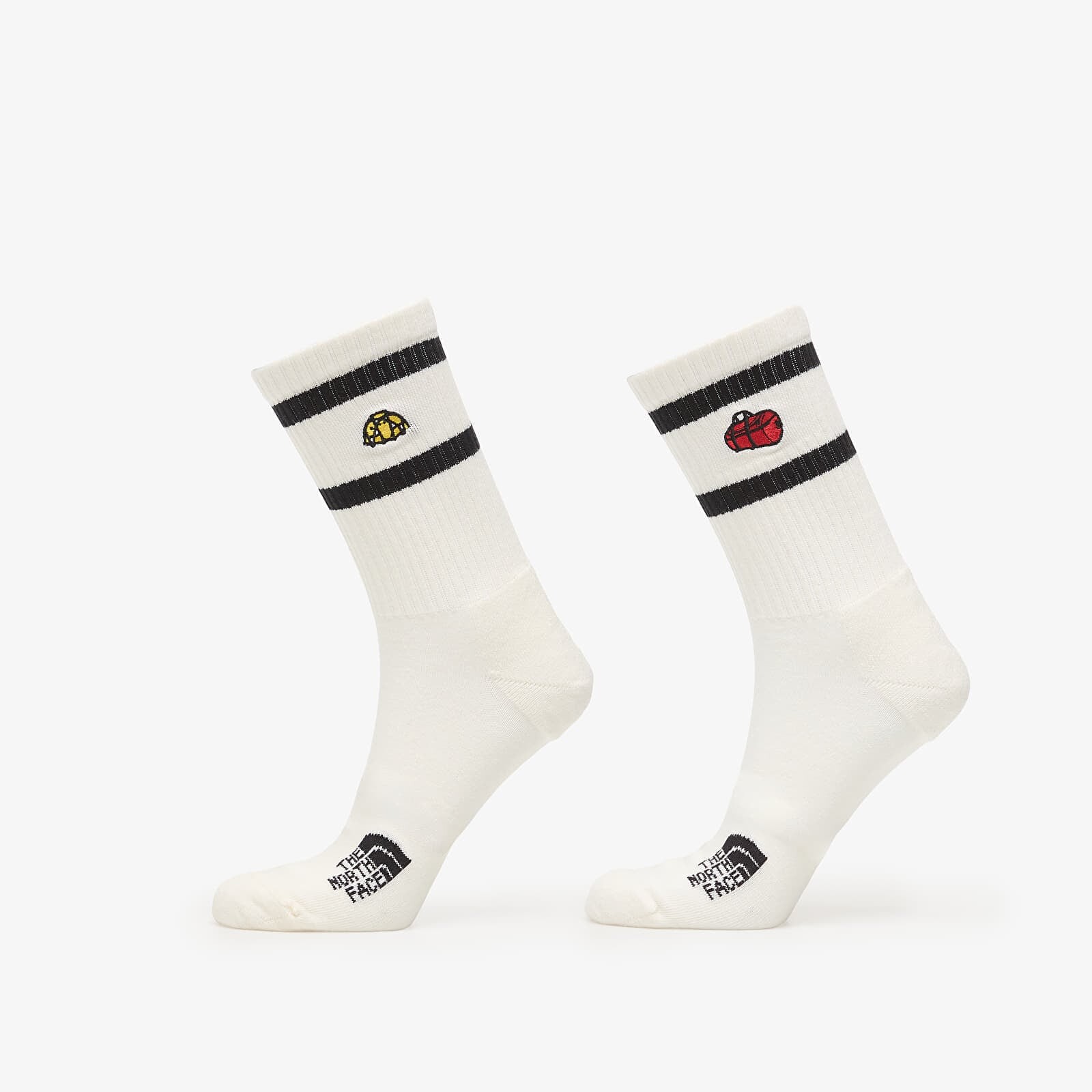 Ponožky The North Face Everyday Crew TNF Icons Sock 2-Pack White Dune XS