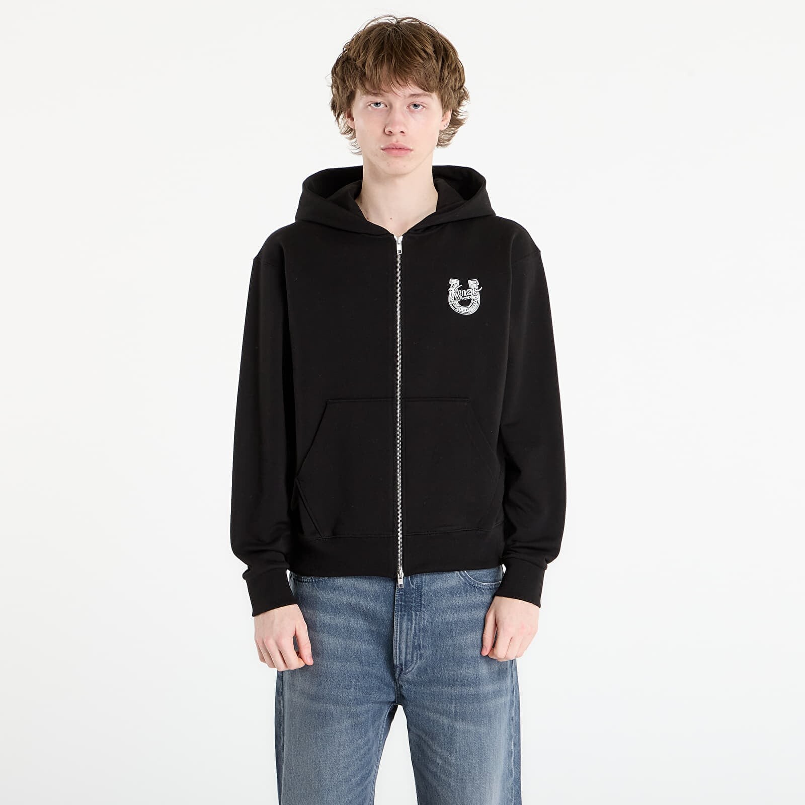 Mikina KENZO Zip Up Hoodie Black XL