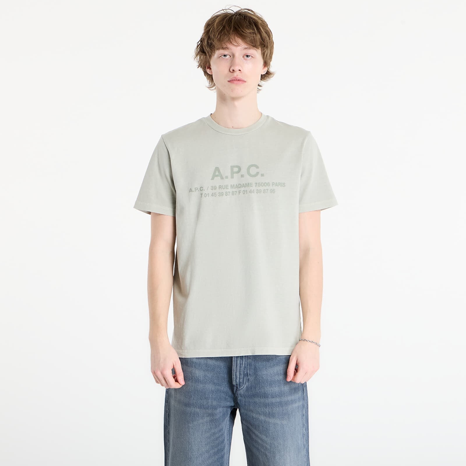 Tričko A.P.C. Short-Sleeved T-Shirt Kab Pale Green XL