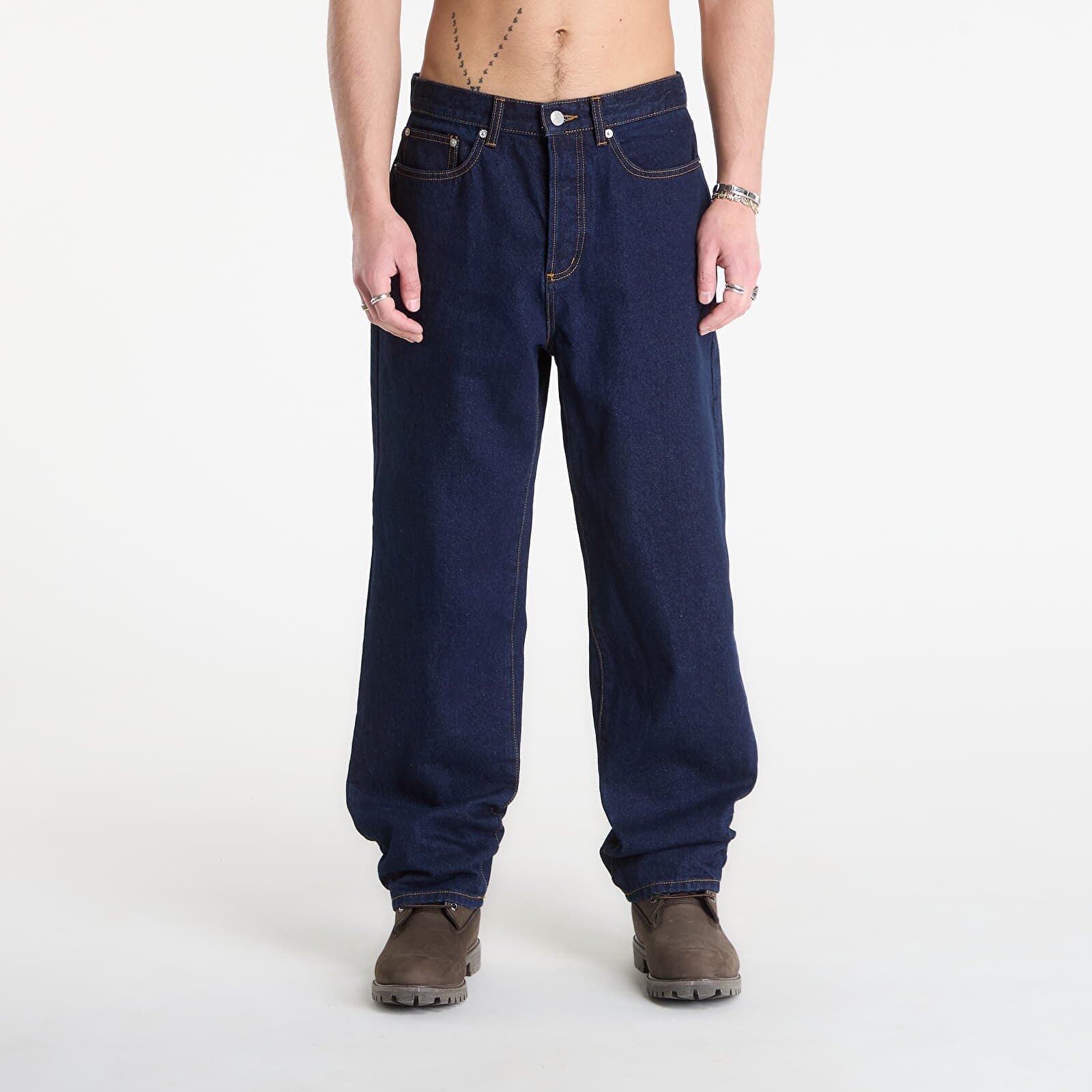 Džínsy OBEY Classic Baggy Denim Rinse Indigo W31