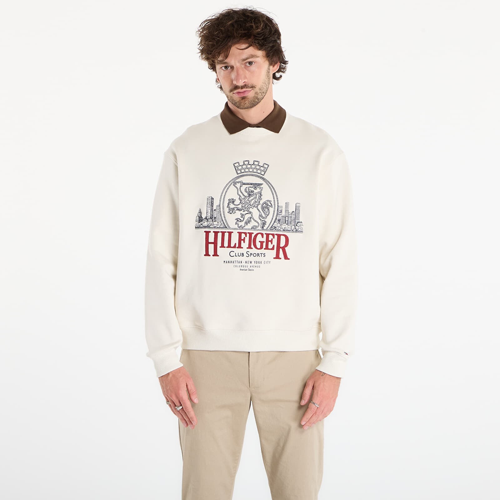 Mikina Tommy Hilfiger Heritage Series Crest Sweatshirt Ivory Petal L