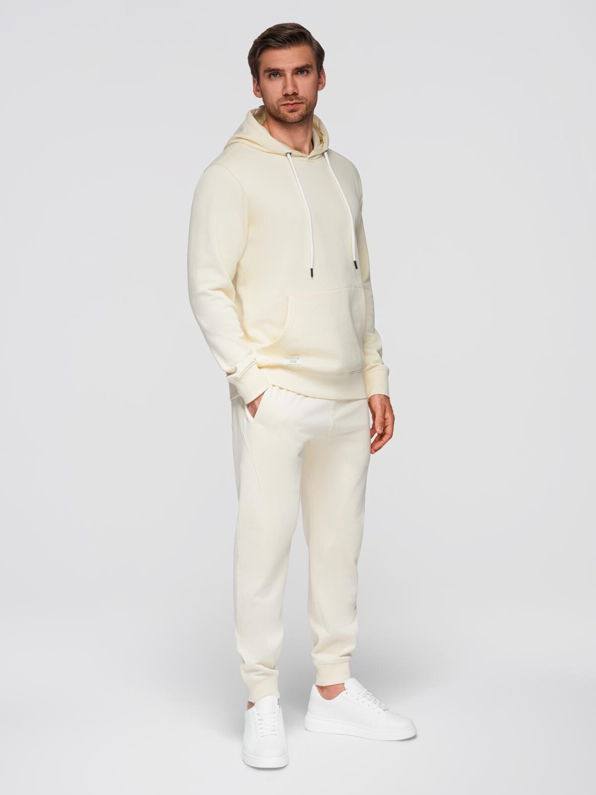 Ombre Men's cotton tracksuit set kangaroo sweatshirt + jogger pants