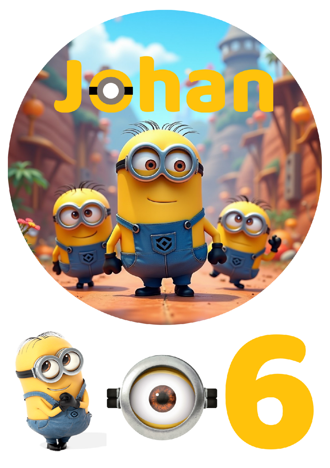 Personal Jedlý personalizovaný obrázok na tortu - Mimoni Veľkosť jedlý papier: Fondán 0,5 mm