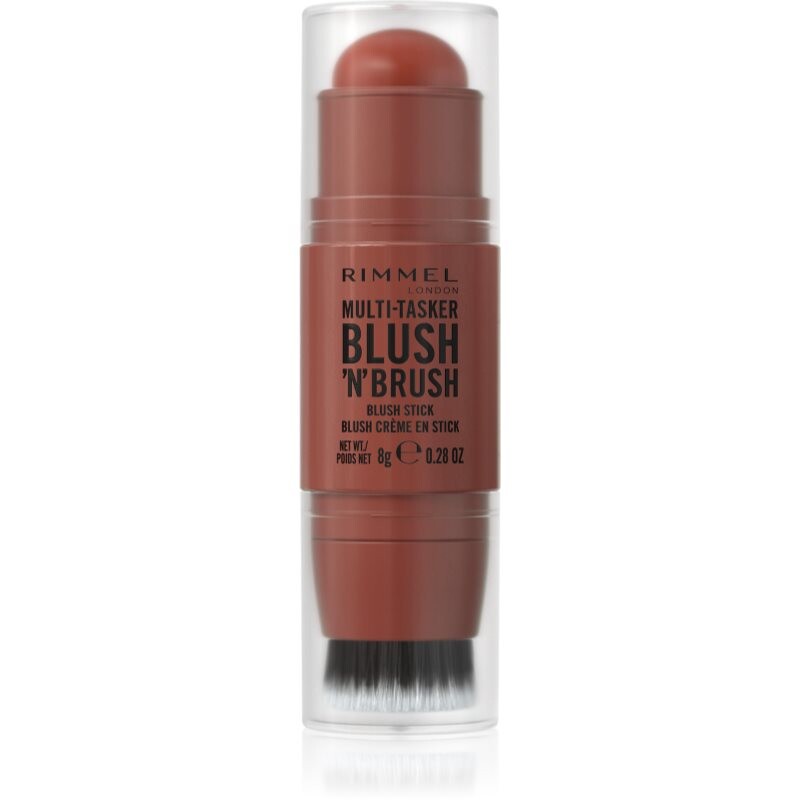 Rimmel Multi-Tasker Blush'N'brush lícenka v tyčinke so štetcom odtieň 350 Roasted Peach 8 g