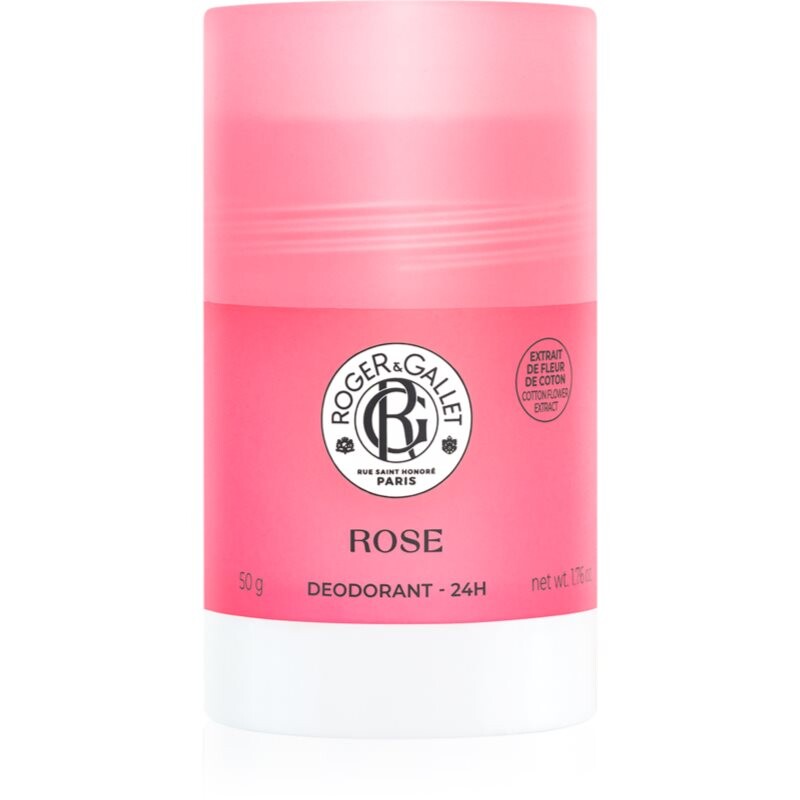 Roger & Gallet Rose tuhý deodorant bez obsahu hliníkových solí s 24hodinovou ochranou pre ženy 50 g