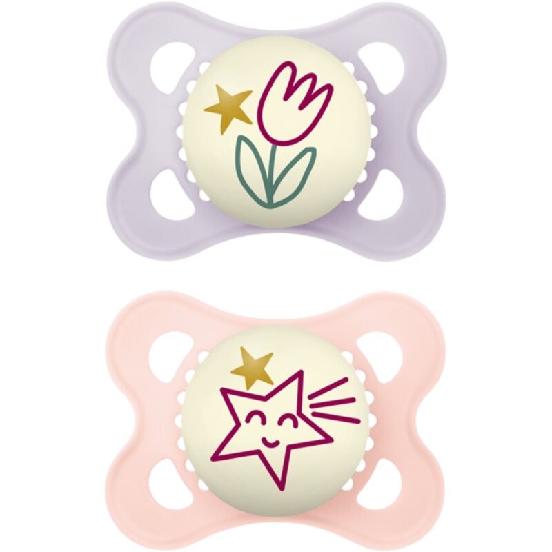 MAM Original Night 0m+ cumlík Purple/ Pink 2 ks