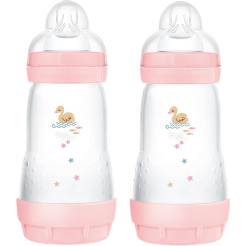 MAM Perfect Star Anti-colic Bottle antikoliková fľaša 2m+ Pink 2x260 ml