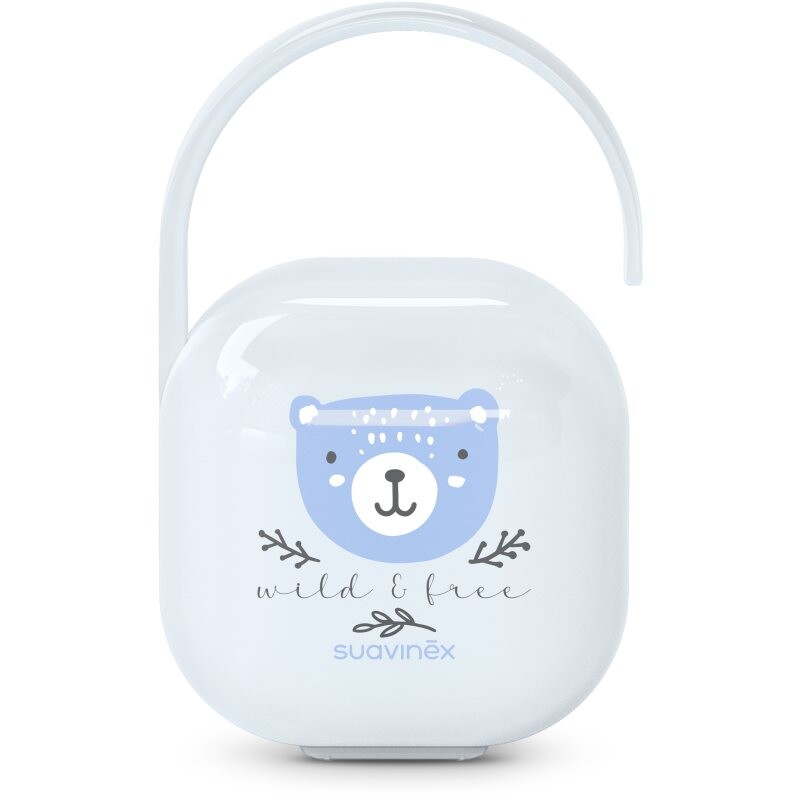 Suavinex Wild & Free Soother Holder krabička na cumlík Blue 1 ks