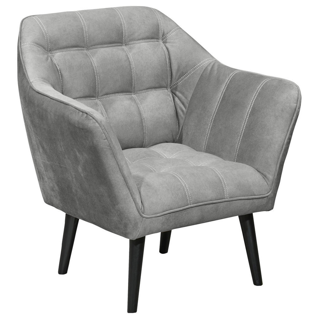 MID.YOU KOKTAILOVÉ KRESLO, textil, kompozitné drevo, sivá