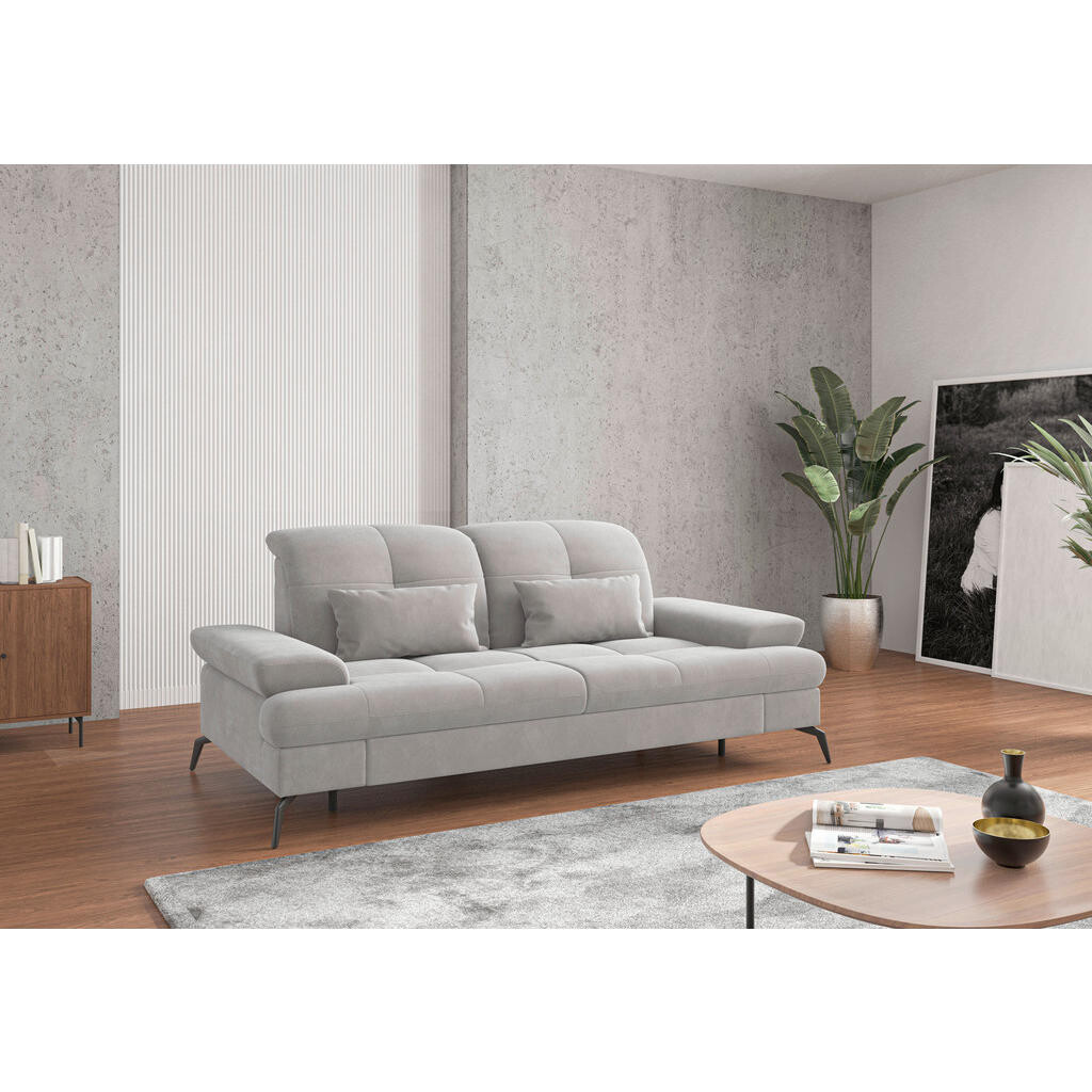 Sit & More 2,5-SEDAČKA, textil, strieborná