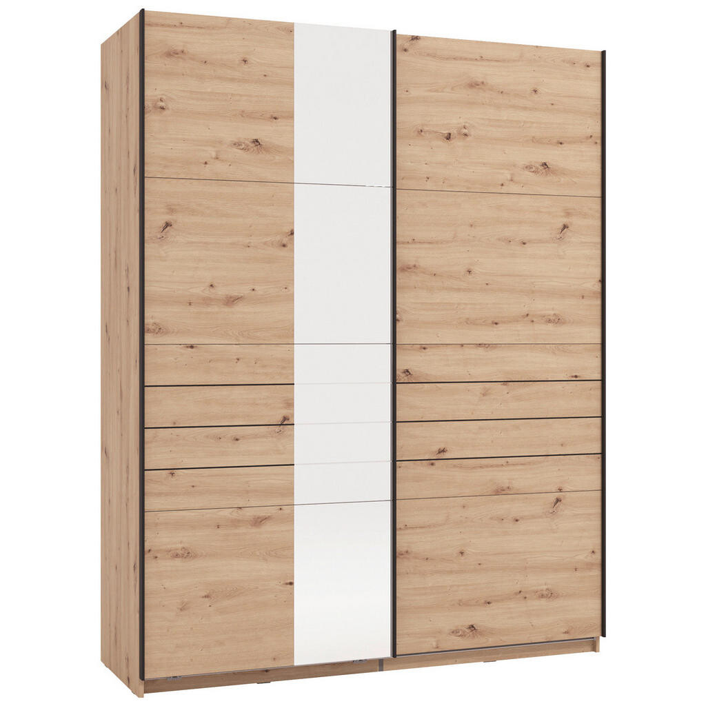 Xora ŠAT. SKRIŇA S POSUV. DVERAMI, dub artisan, 145,5/217,5/60 cm