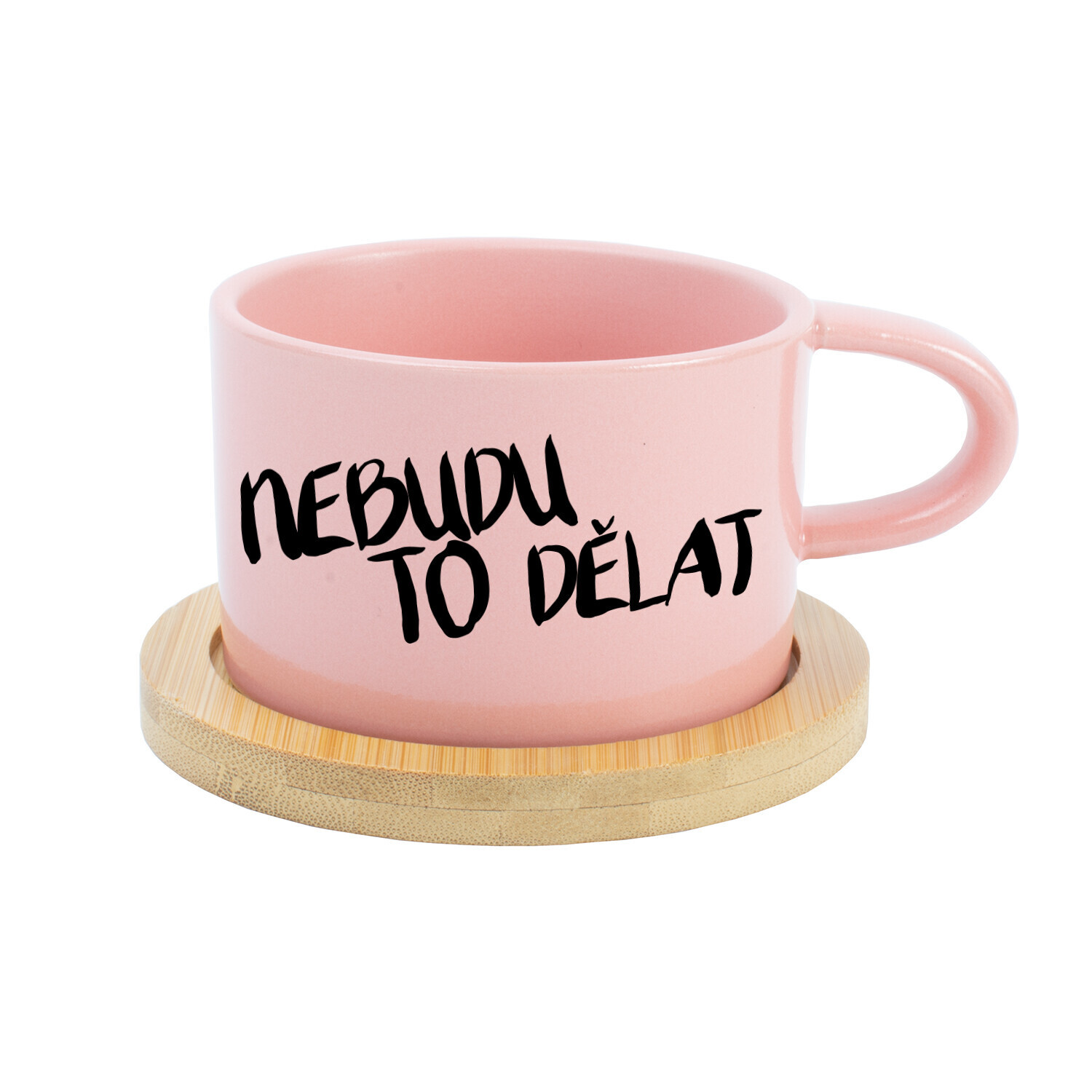 NEBUDU TO DĚLAT - růžový hrníček makronka 200 ml
