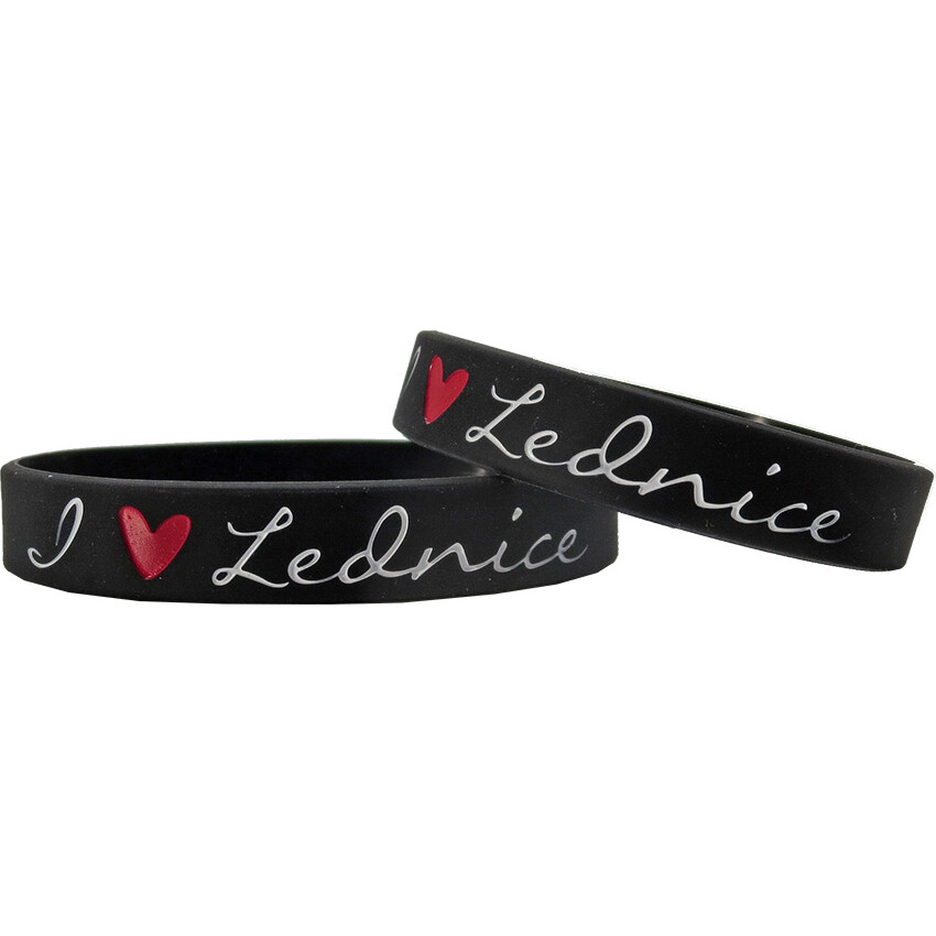 Náramok silikónový I Love Lednice - čierny