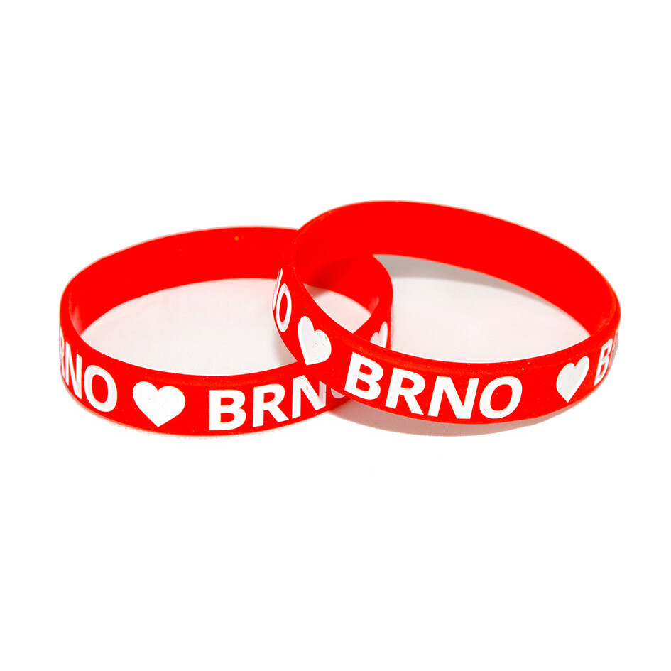 Náramok silikónový Love Brno - červený