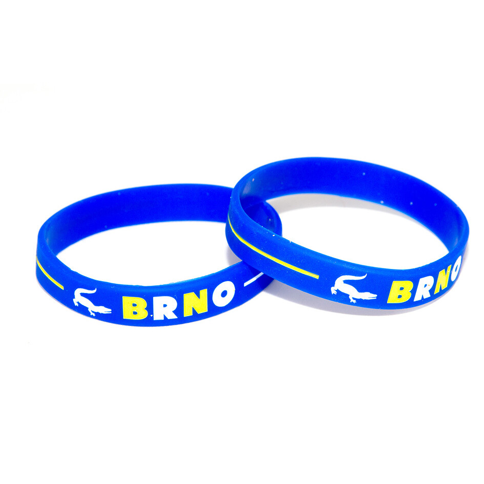 Náramok silikónový Brno s drakom - modrý