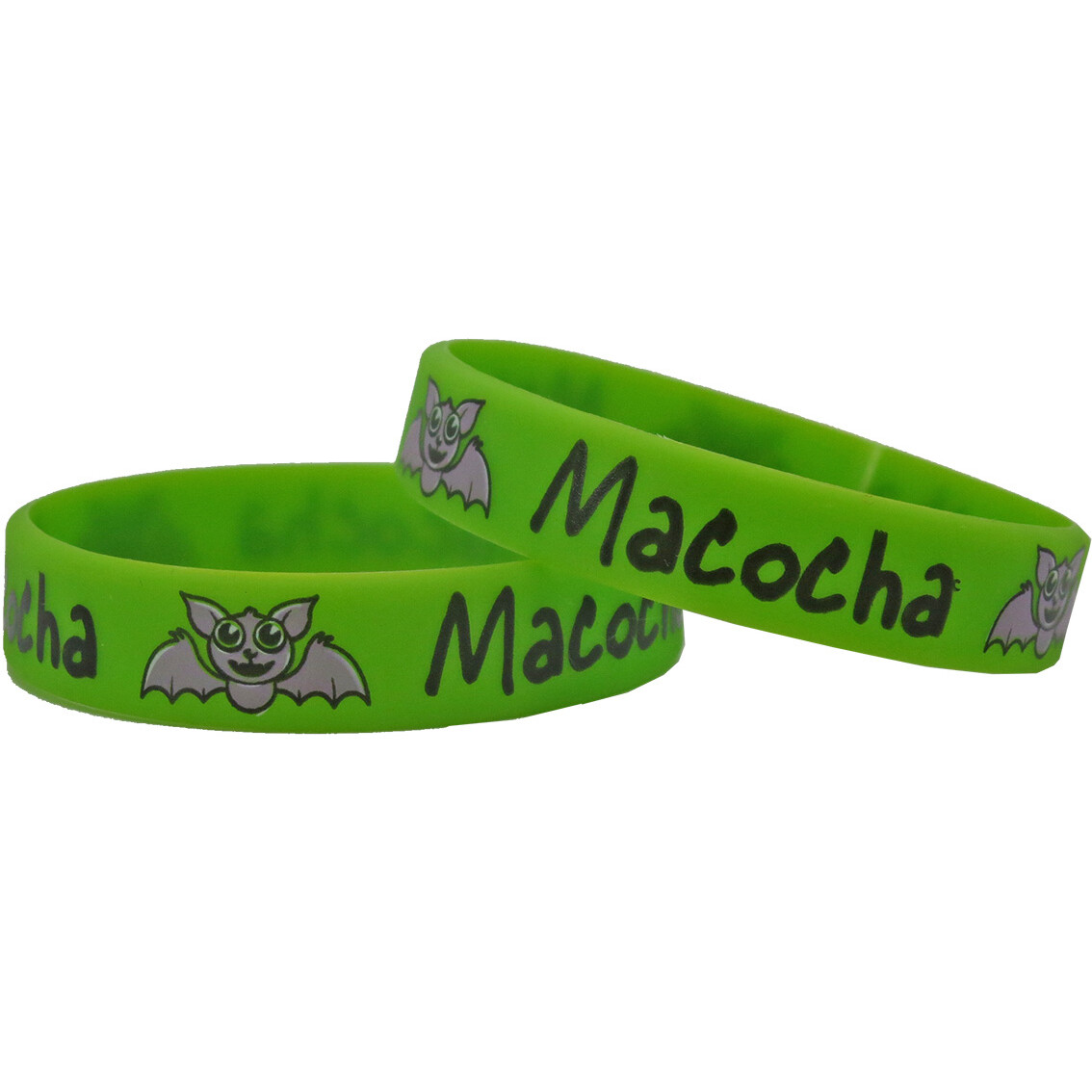 Náramok silikónový Macocha s netopierom - zelený