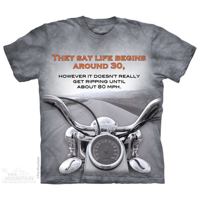 Tričko unisex The Mountain Motorcycle Outdoor - sivé, S