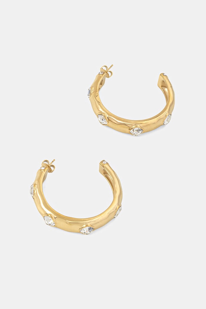 Guess náušnice dámske z nehrdzavejúcej ocele so zirkónom MAMOUNIA