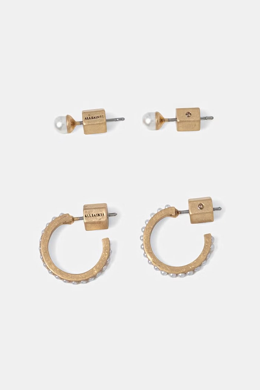 AllSaints Náušnice dámske kovové 2-balenie