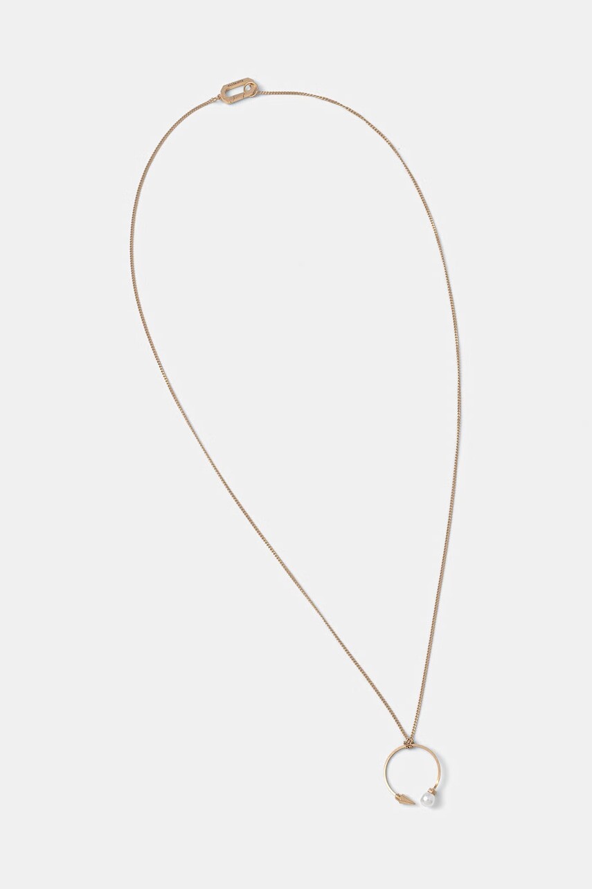 AllSaints Náhrdelník s príveskom pánsky kovový