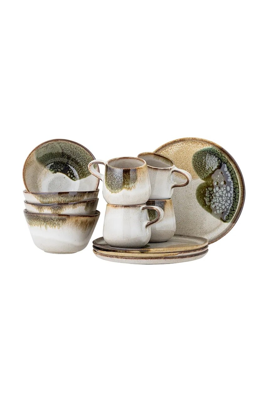 Bloomingville sada riadu raňajková z kameniny