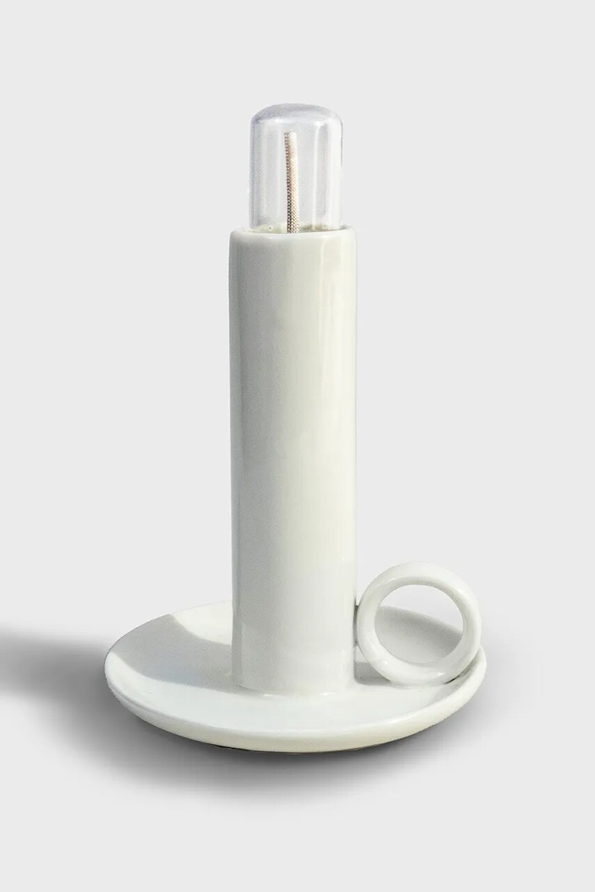 Luckies of London lampa na nočný stolík bezdrôtová z farebného skla