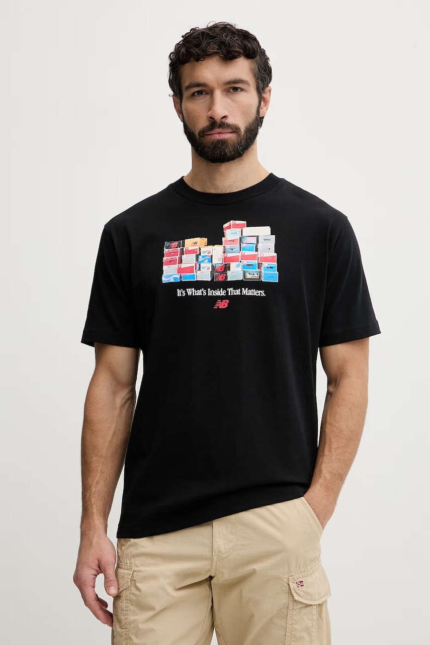 New Balance tričko pánske bavlnené Boxes