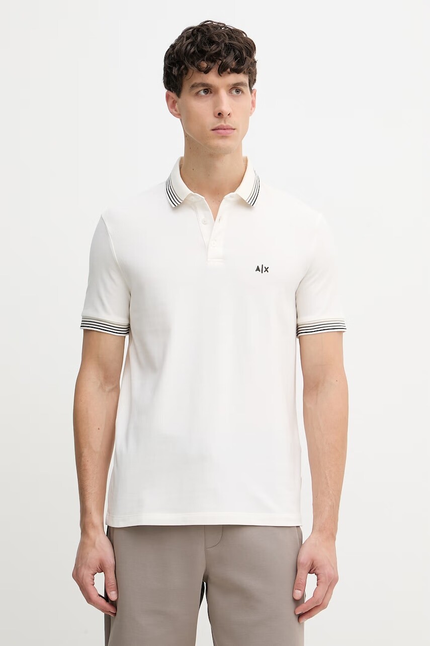 Armani Exchange polo tričko pánske bavlnené