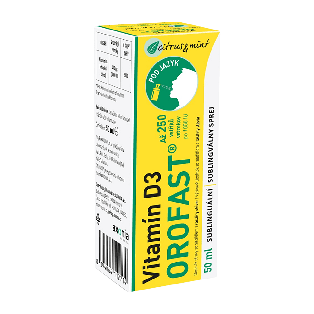 OROFAST Vitamín D3 sublinguálny sprej 50 ml