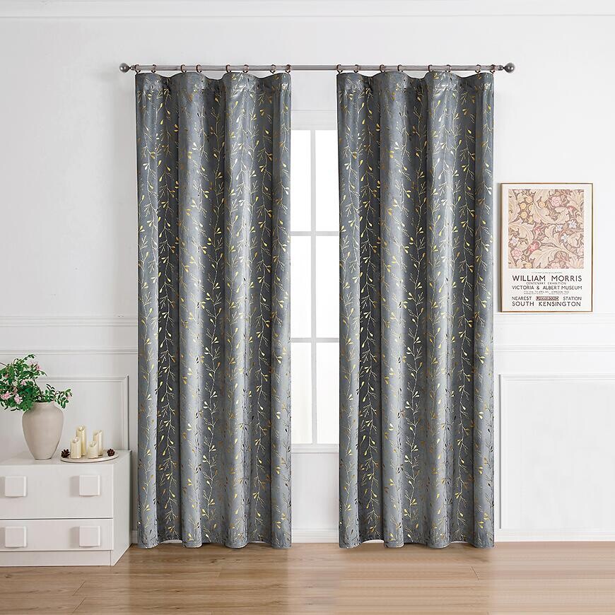 Záves na páske DONA 2504-15/210GSM 140x250 sivý