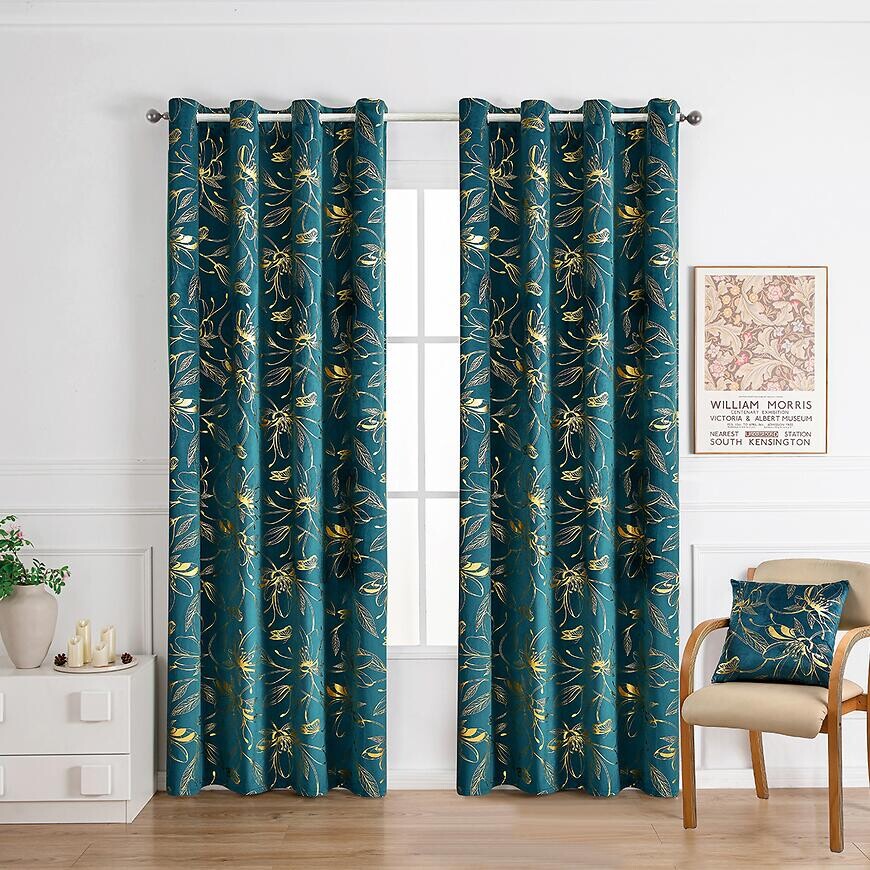 Záves na priechodkách INESS 2504-4/210GSM 140x250 tyrkysový