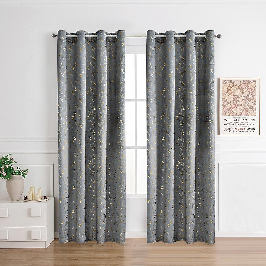 Záves na priechodkách DONA 2504-15/210GSM 140x250 sivý