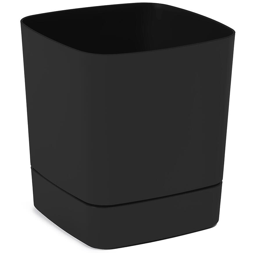 Kvetináč s podstavcom Clima 16x16 Recycled čierna LA140-04