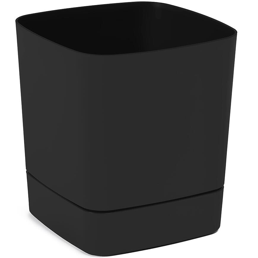 Kvetináč s podstavcom Clima 25x25 Recycled čierna LA142-04