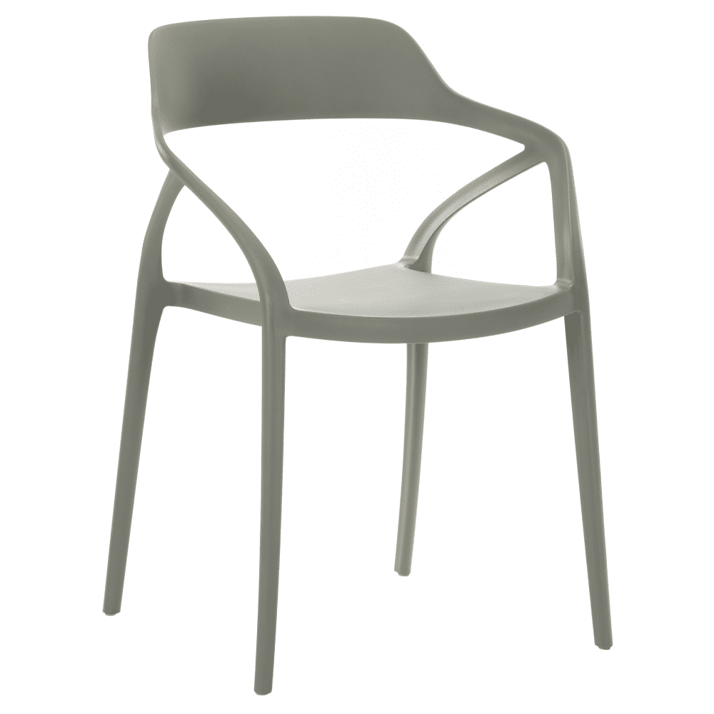 Stohovateľná stolička, sivá, ALFIO