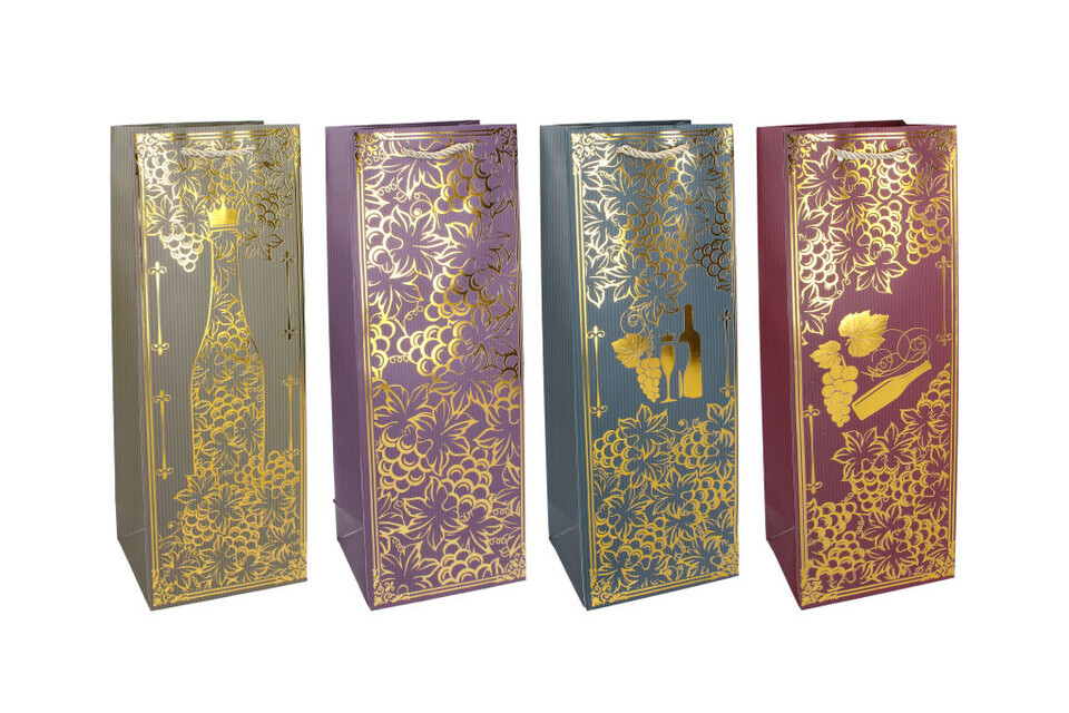 Darčeková taška na fľašu 12,5x8x36cm