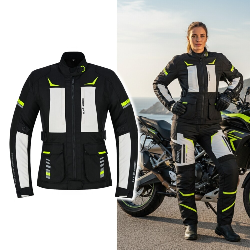 W-TEC Warao Lady bunda čierna-fluo - XS