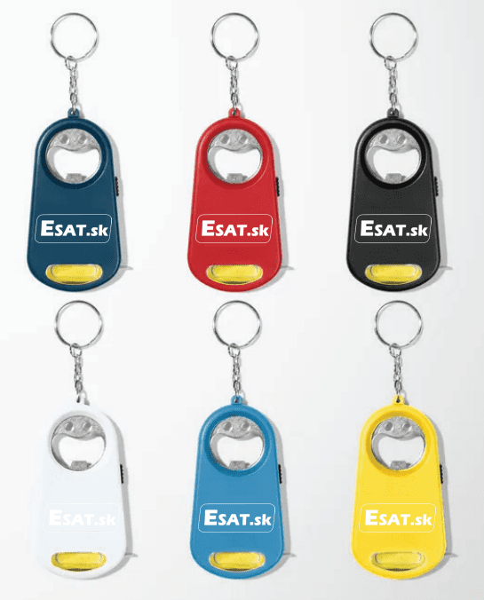 Multifunkčná klúčenka s otváračom, LED svetlom, vodováhou a 1 m metrom