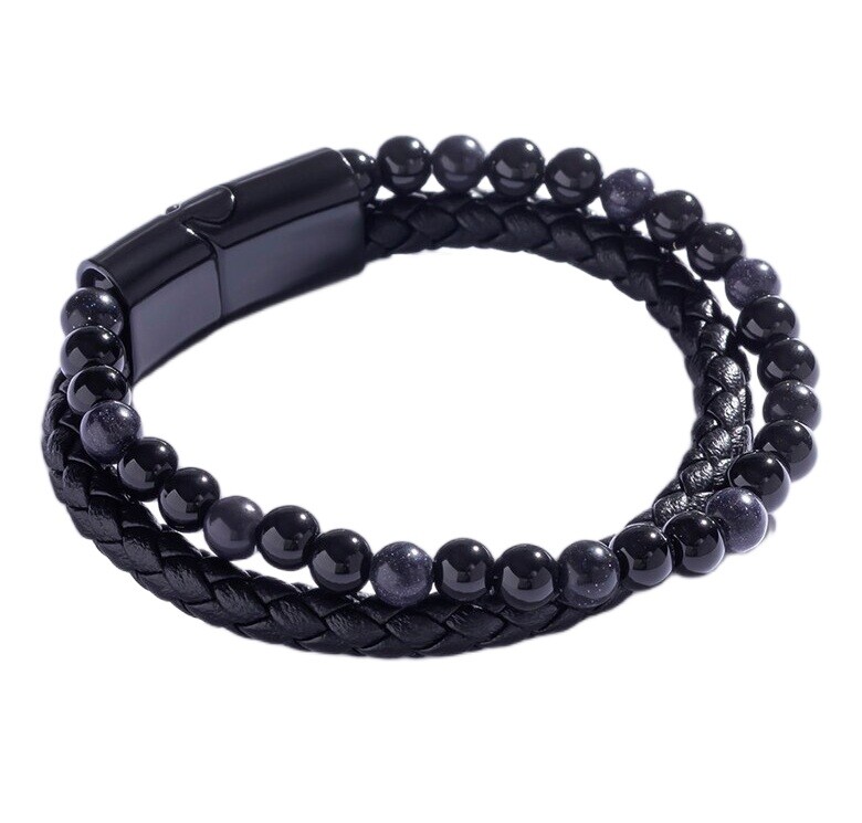 Marc Malone Štýlový dvojitý náramok pre mužov MCGB5034 21 cm